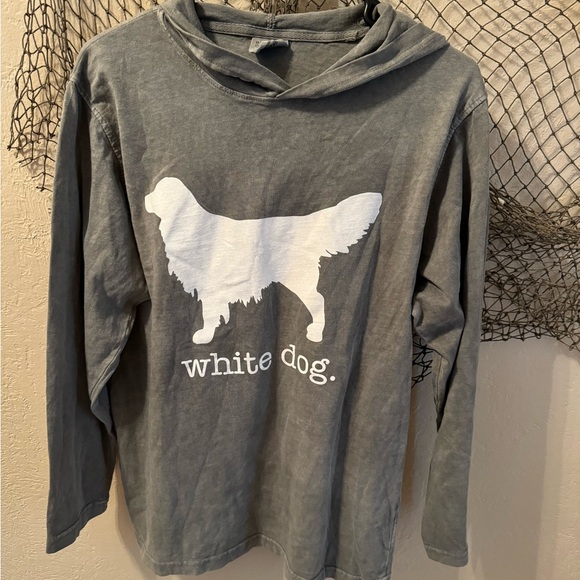 White Dog Battle Canine Cancer L/S Shirt - Picture 1 of 8